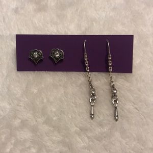 ⛓maurices Silver Crystal Boho Earrings- Set of 2⛓